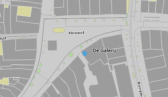 Kaartje met locatie De Galerij