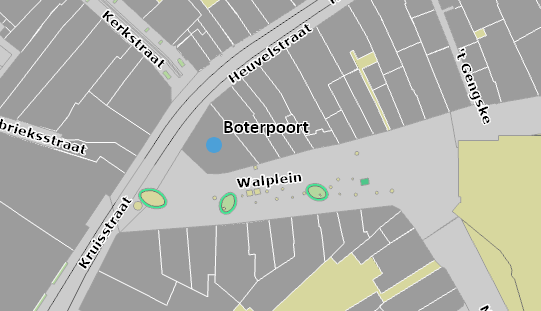 kaartje met locatie project Boterpoort